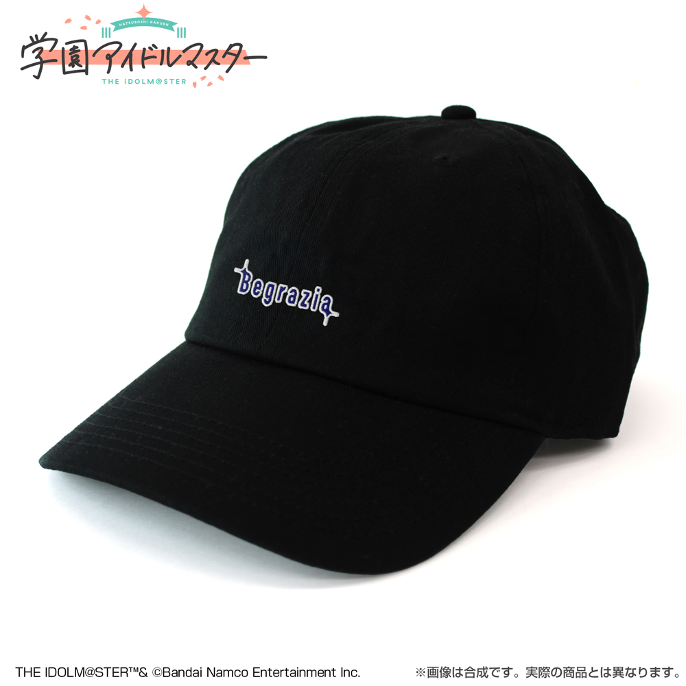 学園アイドルマスター_Begrazia 刺繍ローキャップ/BLACK