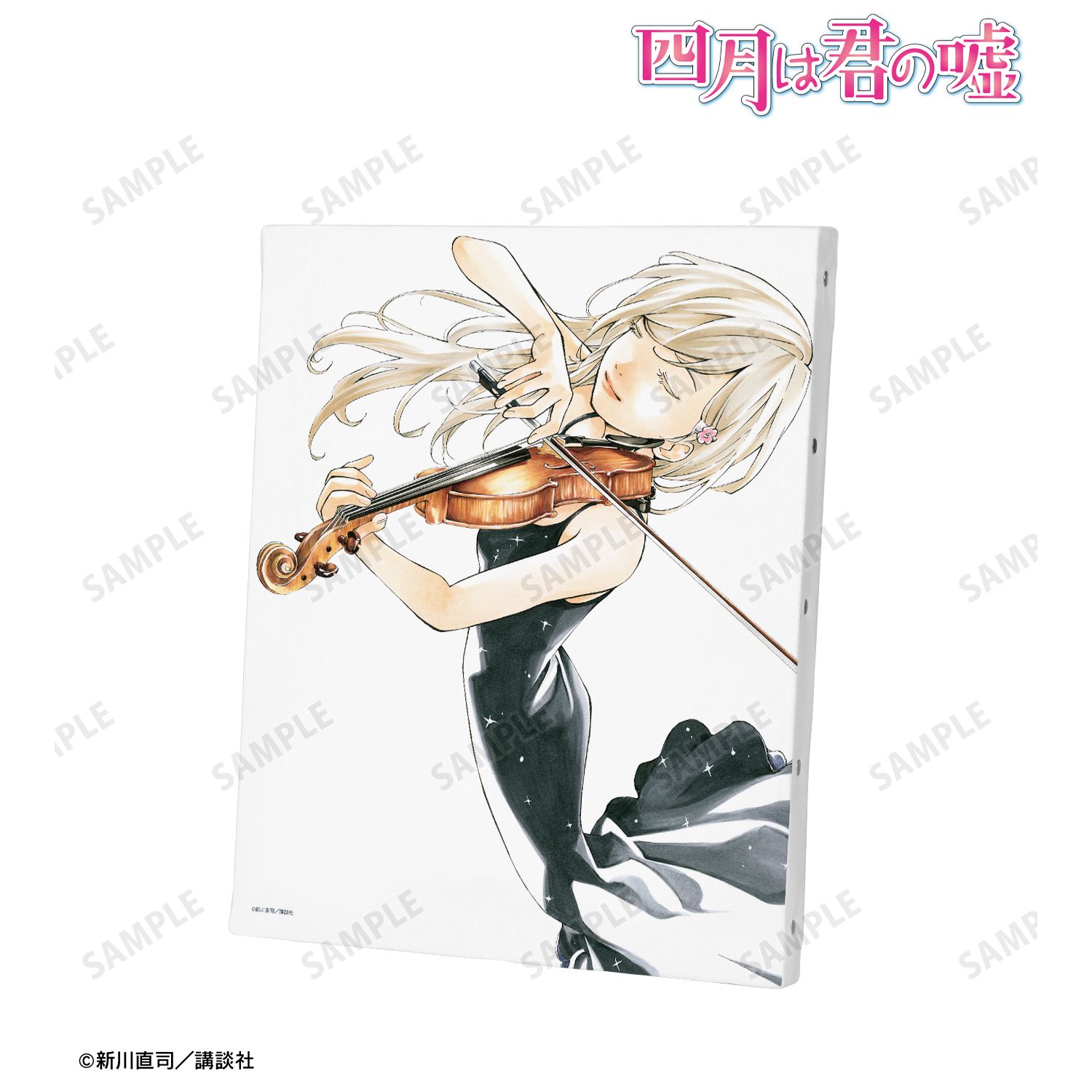 四月は君の嘘_カラーイラスト F3号キャンバスボード ver.A