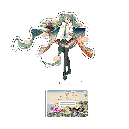 初音ミク×葛飾北斎_iXima ダイカットアクリルスタンド 東海道品川御殿山ノ不二