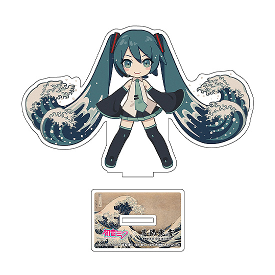 初音ミク×葛飾北斎_iXima ダイカットアクリルスタンド 神奈川沖波裏 ミニキャラ