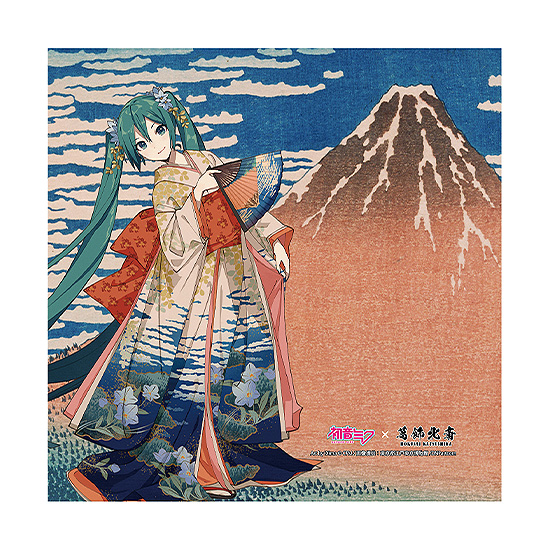 初音ミク×葛飾北斎_iXima ハンドタオル 凱風快晴