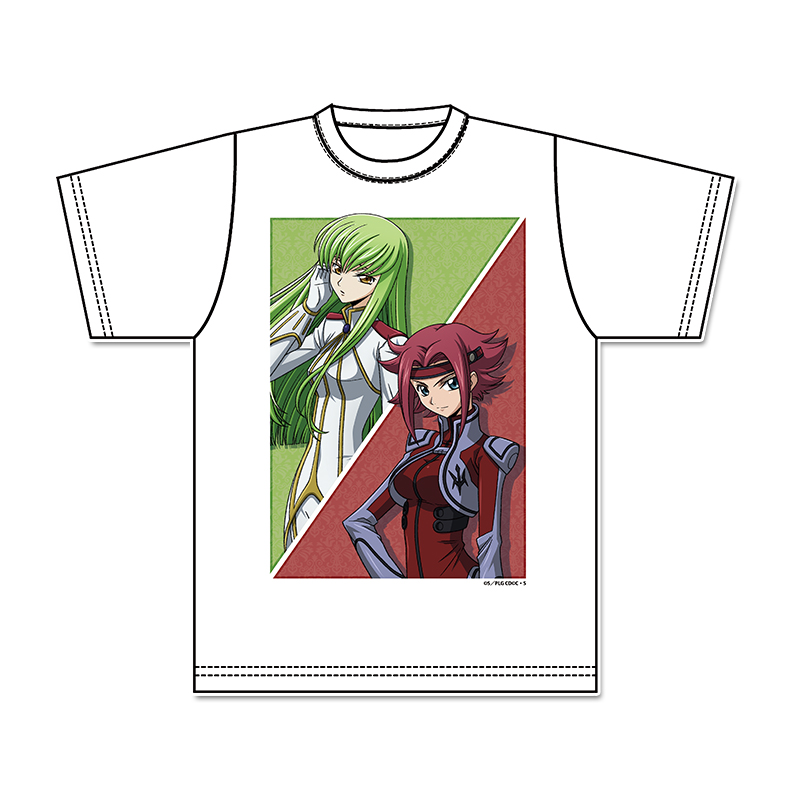 コードギアス 反逆のルルーシュ_グラフィックTシャツ【C.C.＆カレン】