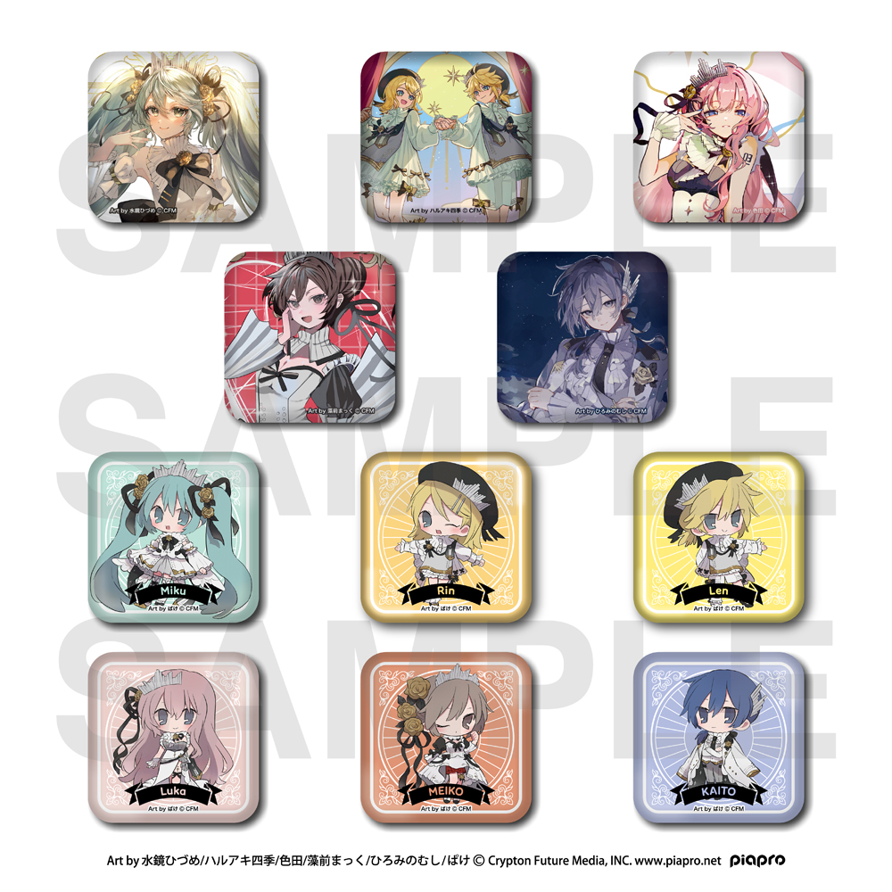 初音ミク シンフォニーコラボカフェ 10th Anniversary Party_トレーディングスクエア缶バッジ(全11種) 　【BOX／11個入り】