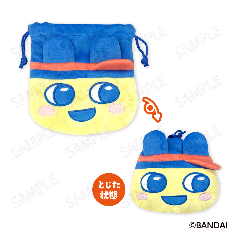 たまごっち_ウェルカムバーガー フェイス巾着 <A:まめっち>