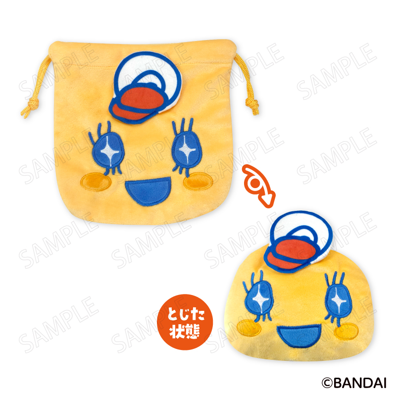 たまごっち_ウェルカムバーガー フェイス巾着 <B:めめっち>