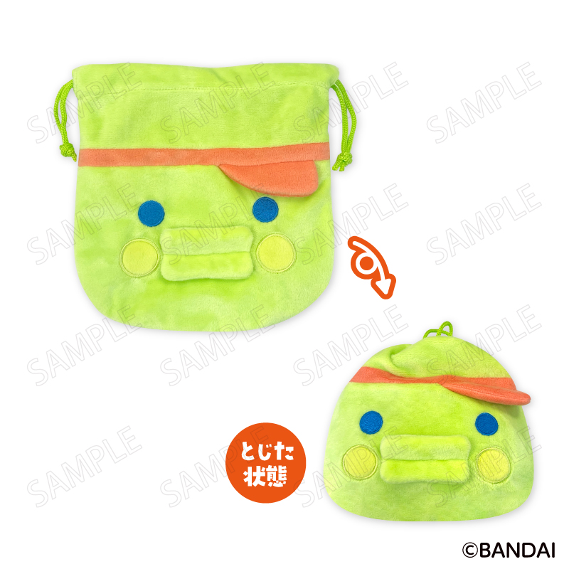 たまごっち_ウェルカムバーガー フェイス巾着 <C:くちぱっち>