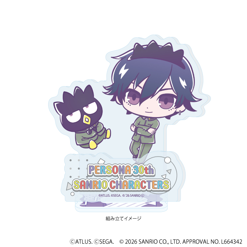 P30th×サンリオキャラクターズ_アクリルスタンドプレート01/P1主人公・バッドばつ丸(コラボイラスト)