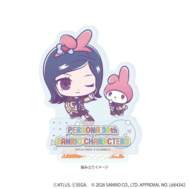 P30th×サンリオキャラクターズ_アクリルスタンドプレート03/P2罰主人公・マイメロディ(コラボイラスト)