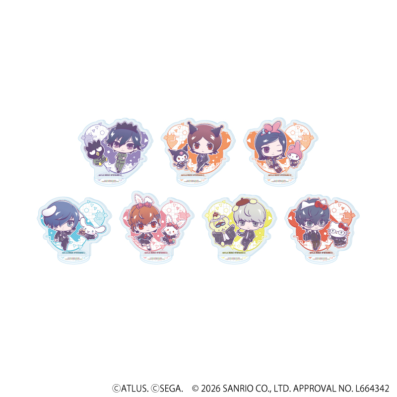 P30th×サンリオキャラクターズ_アクリルぷちスタンド01/コンプリートセット(全7種)(コラボイラスト)【コンプリートセット/7個入り】