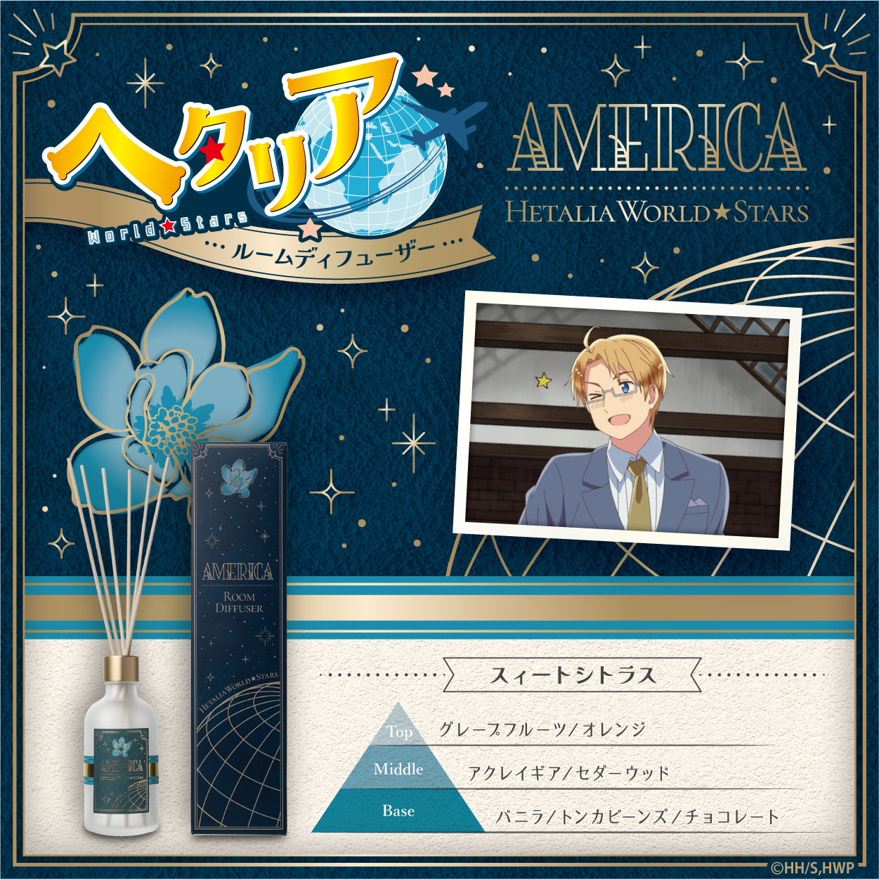 ヘタリア World☆Stars_ルームディフューザー アメリカ-スィートシトラス-