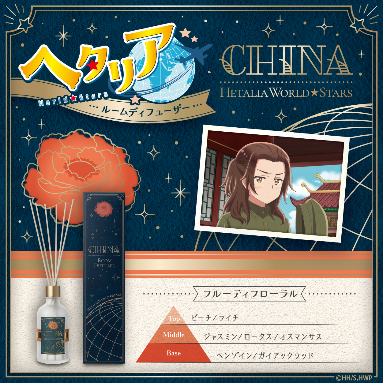 ヘタリア World☆Stars_ルームディフューザー 中国-フルーティフローラル-