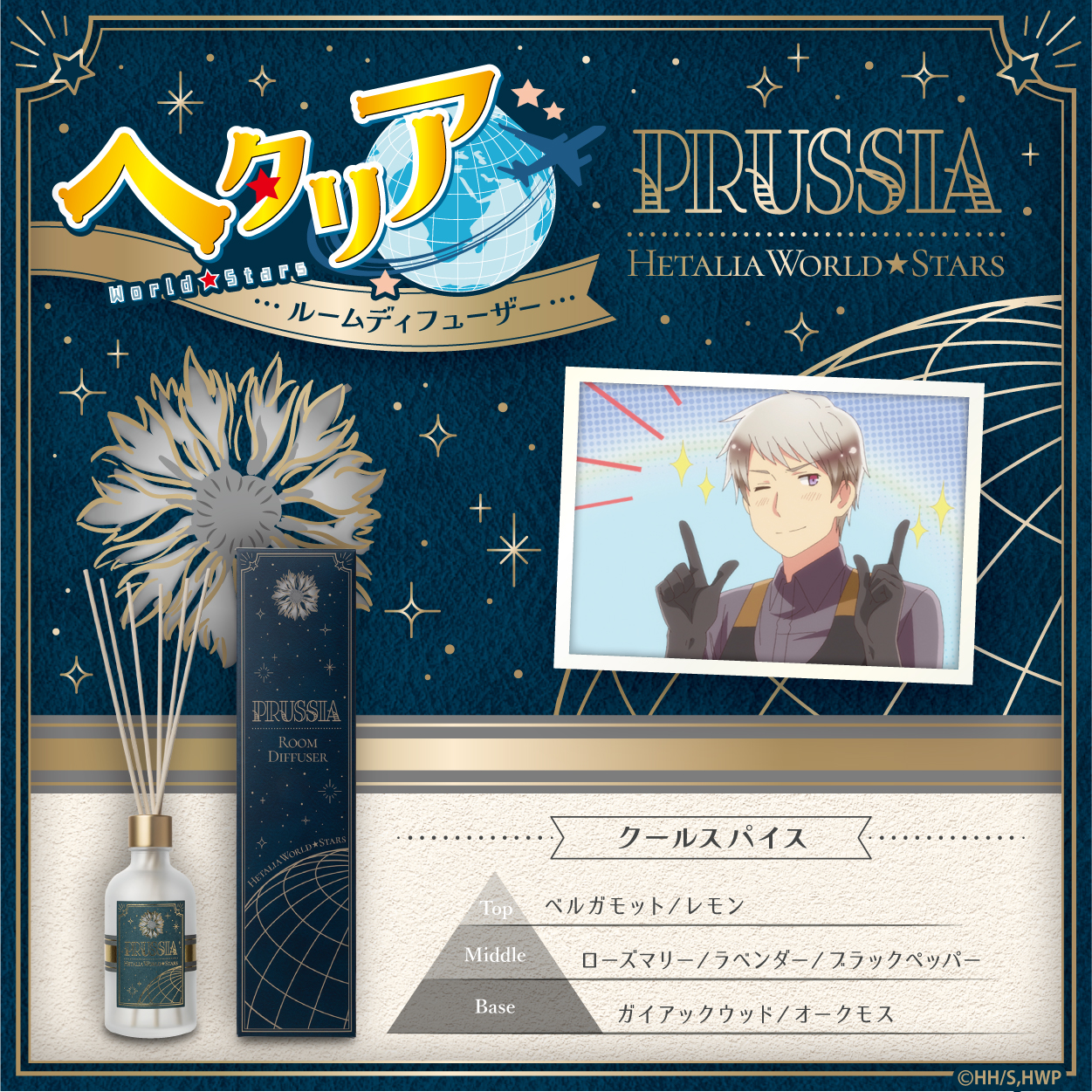 ヘタリア World☆Stars_ルームディフューザー プロイセン-クールスパイス-