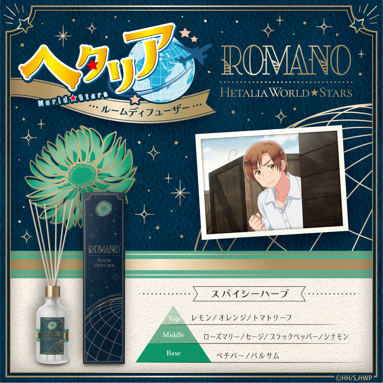 ヘタリア World☆Stars_ルームディフューザー ロマーノ-スパイシーハーブ-
