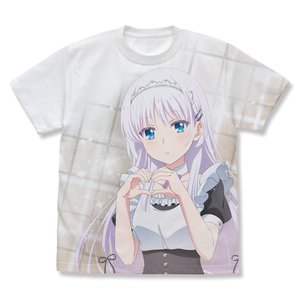 Summer Pockets_XLサイズ_描き下ろし 鳴瀬しろは フルグラフィックTシャツ ご奉仕メイドVer./WHITE