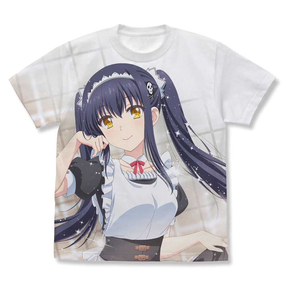 Summer Pockets_Sサイズ_描き下ろし 久島鴎 フルグラフィックTシャツ ご奉仕メイドVer./WHITE