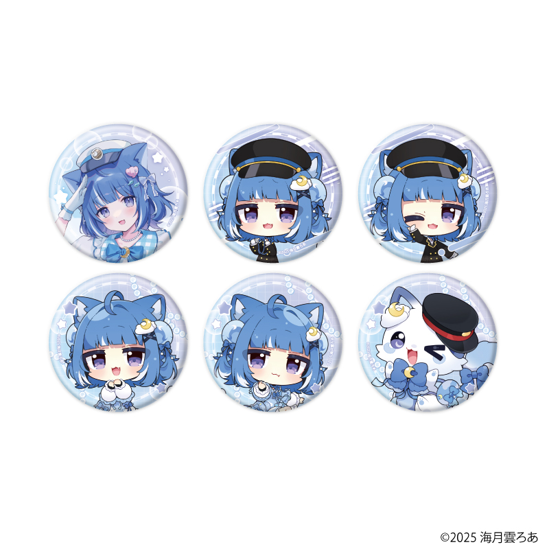 海月雲ろあ_缶バッジ01/コンプリートセット(全6種)(描き下ろしイラスト)【コンプリートセット/6個入り】