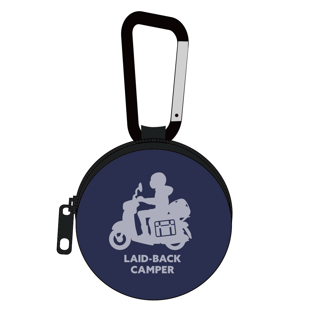 ゆるキャン△ SEASON3_シルエットバイク志摩リン カラビナ付きミニポーチ