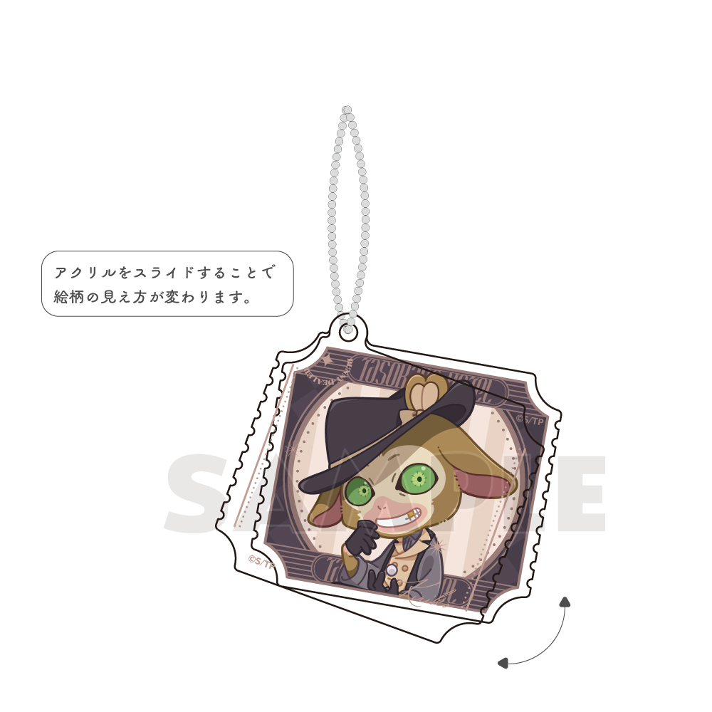 誰ソ彼ホテル_額縁風アクリルキーホルダー(切子/バニーディーラー)