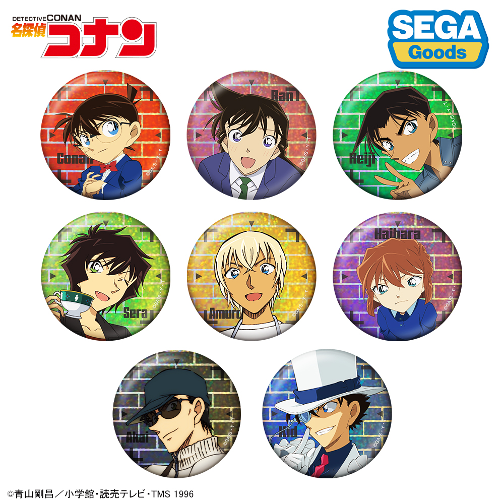 名探偵コナン_ビジュアルホログラム缶バッジ Vol.1【BOX／8個入り】