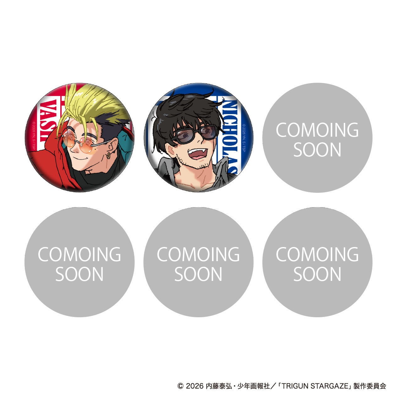 TRIGUN STARGAZE_キャラバッジコレクション　【BOX／6個入り】