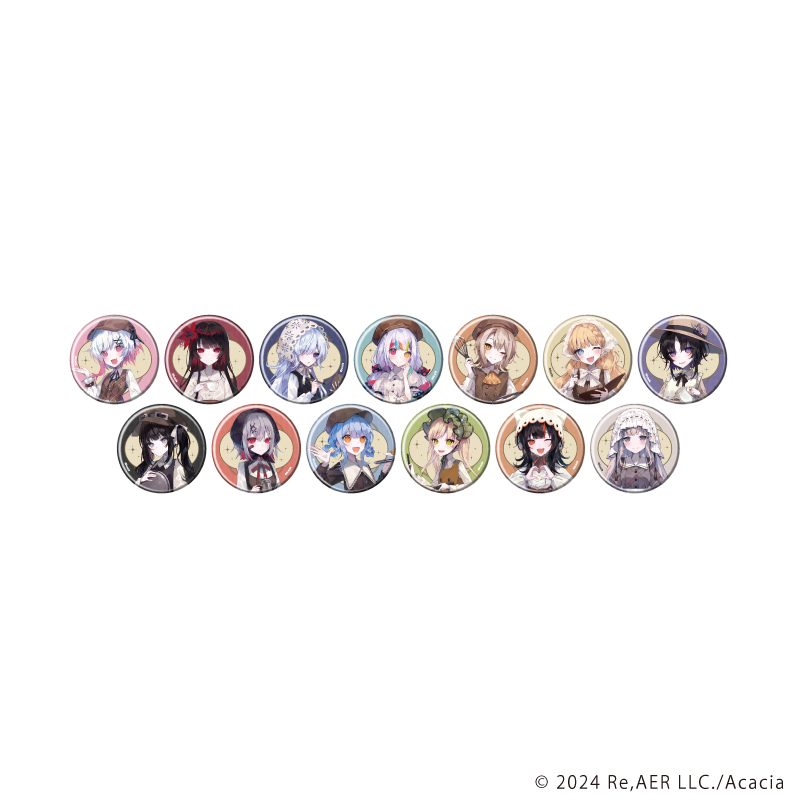 魔法少女ノ魔女裁判_缶バッジ01/カフェ店員ver. コンプリートセット(全13種)(描き下ろしイラスト)【コンプリートセット/13個入り】