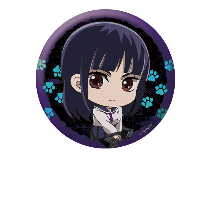 ニャイト・オブ・ザ・リビングキャット_ぺたん娘缶バッジ カオル