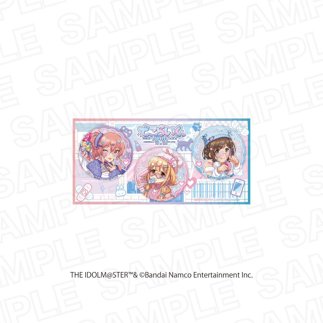 アイドルマスター シンデレラガールズ×アイドルマスター ミリオンライブ!_描き下ろしグリッター缶バッジセット シンデレラガールズ