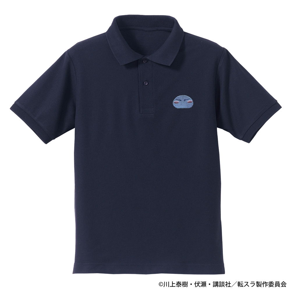 転生したらスライムだった件_XLサイズ_リムル様 ワンポイント刺繍ポロシャツ/NAVY