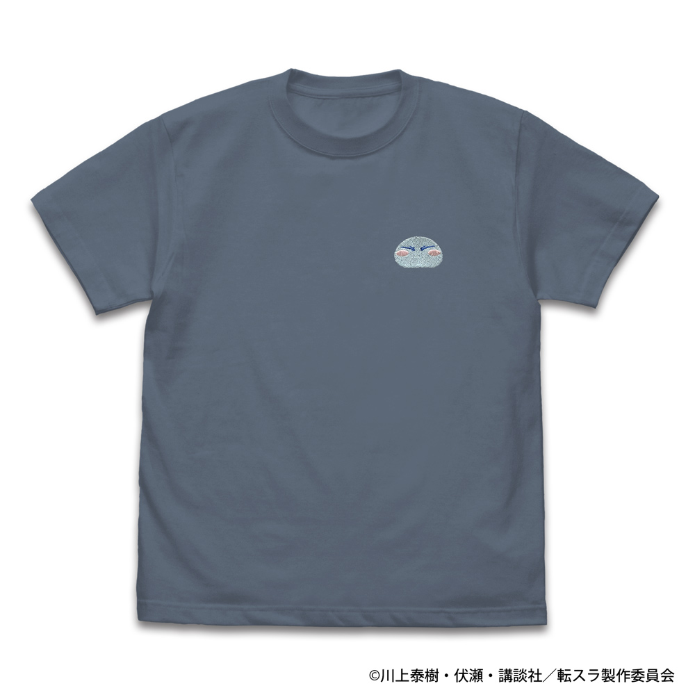 転生したらスライムだった件_XLサイズ_リムル様 ワンポイント刺繍Tシャツ/HAZY NAVY