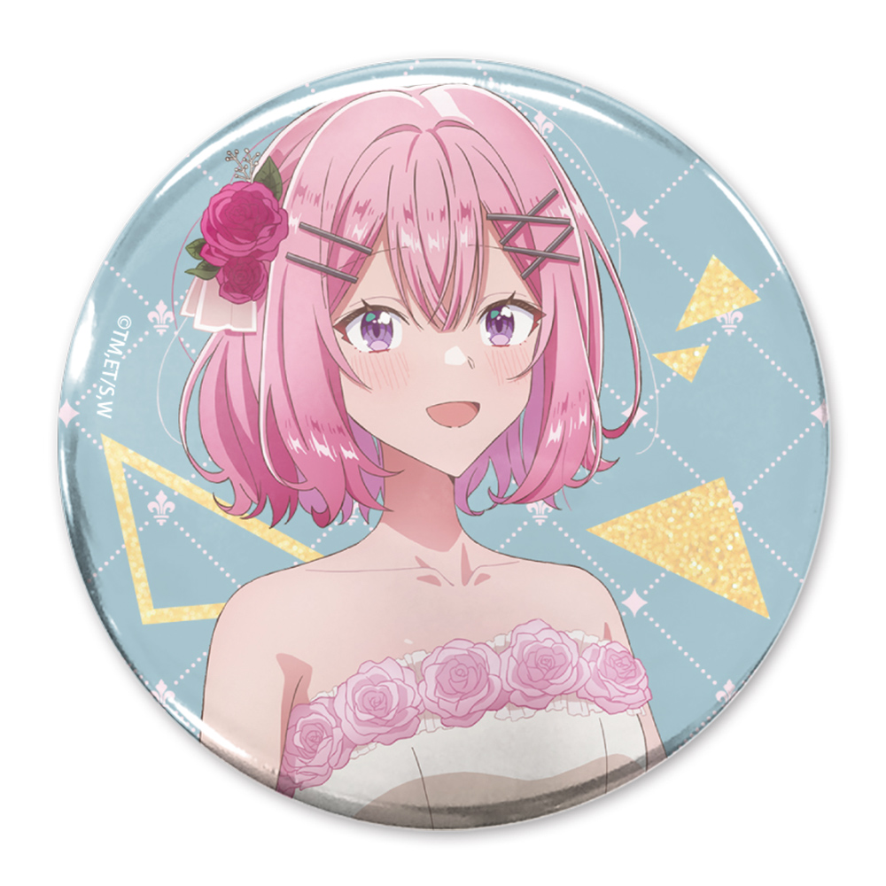 わたしが恋人になれるわけないじゃん、ムリムリ!(※ムリじゃなかった!?)_描き下ろし 甘織れな子 65mm缶バッジ パーティドレスVer.