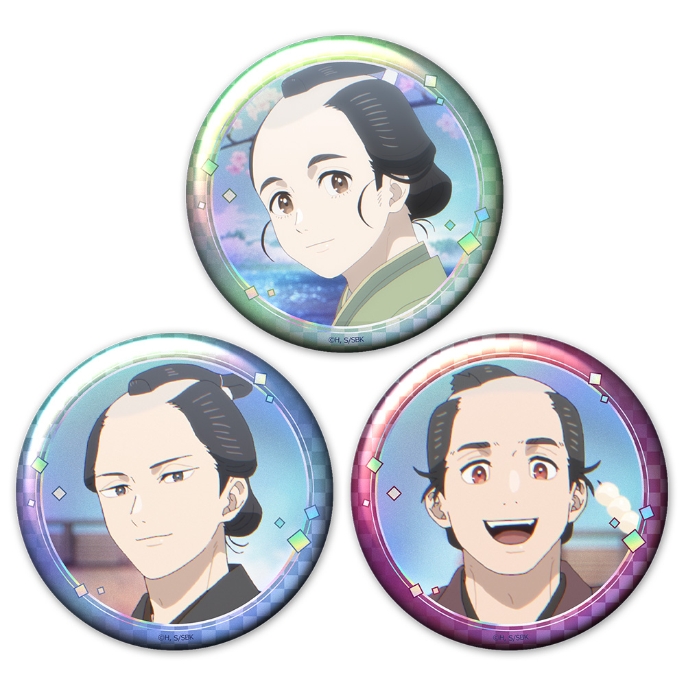 しゃばけ_ホログラム缶バッジ3個セット 一太郎＆仁吉＆佐助