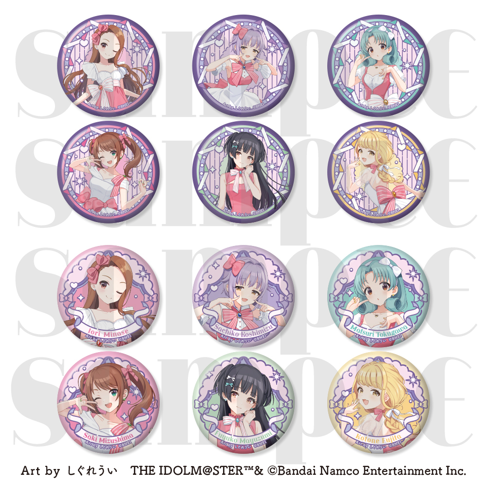 アイドルマスターシリーズ×しぐれうい_トレーディングメタリック缶バッジ (全12種)　【BOX／12個入り】