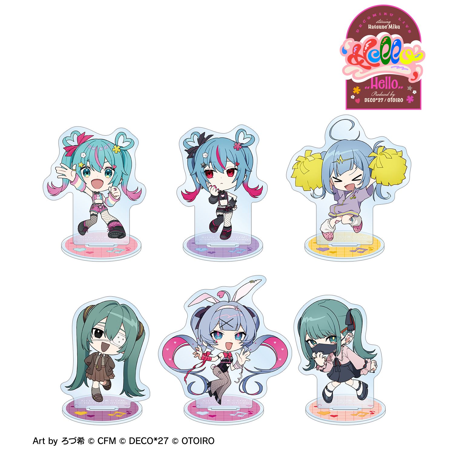デコミクLIVE starring 初音ミク『Hello』Produced by DECO*27 / OTOIRO_ちびキャラ Art by ろづ希 トレーディングアクリルスタンド(単位/コンプリートBOX／6パック入り)
