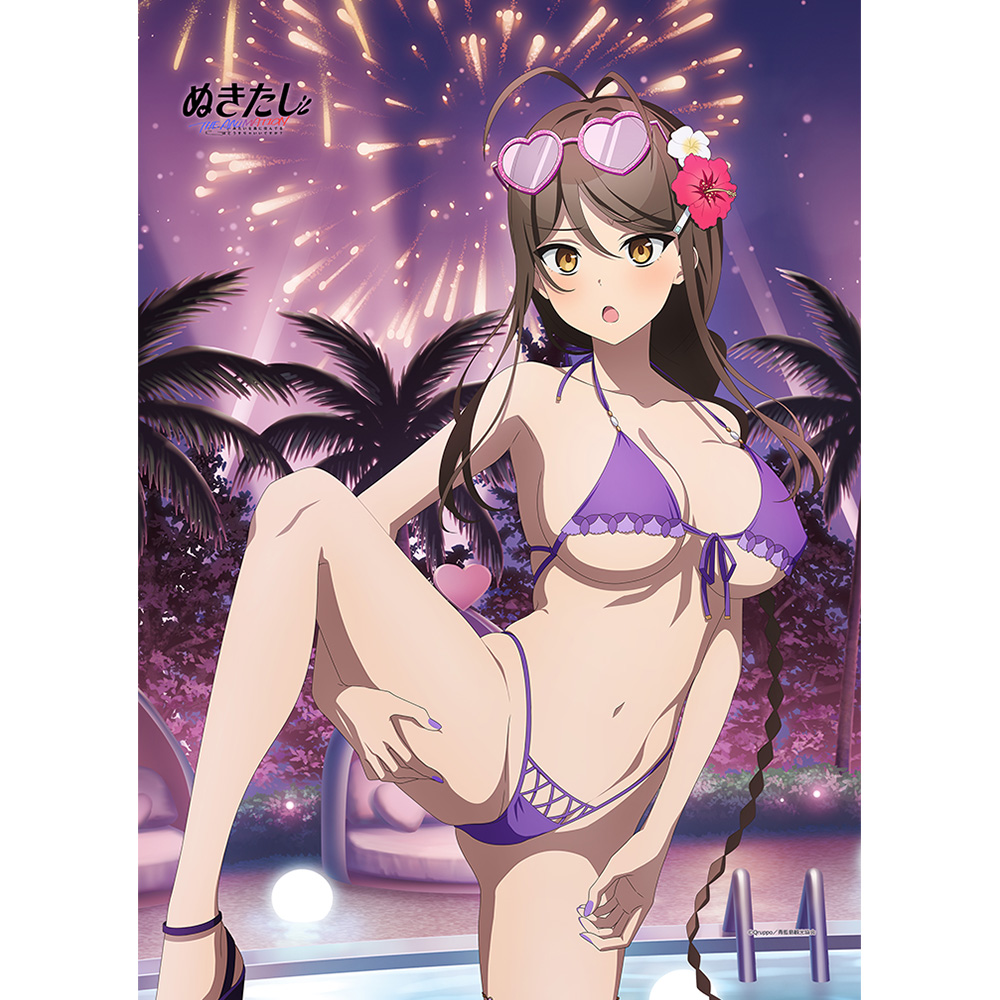 ぬきたし THE ANIMATION_描き下ろしB2タペストリー(糺川礼/ナイトプール)Wスエード