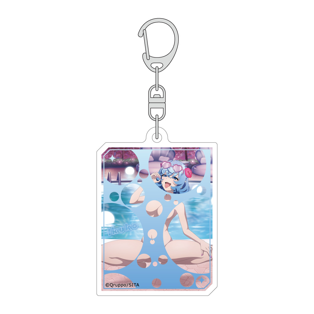 ぬきたし THE ANIMATION_描き下ろしスライドアクリルキーホルダー(女部田郁子/ナイトプール)