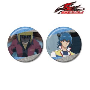 遊☆戯☆王５D's_ブルーノ 場面写グリッター缶バッジ2個セット