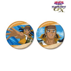 遊☆戯☆王デュエルモンスターズGX_ティラノ剣山 場面写グリッター缶バッジ2個セット