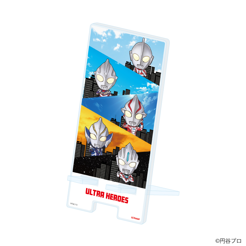 ウルトラマンシリーズ_スマキャラスタンド02/集合デザイン(ミニキャライラスト)