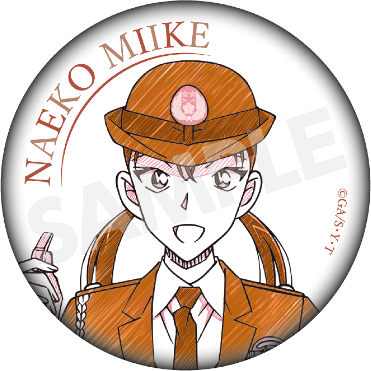 名探偵コナン_ペンシルアート 缶バッジコレクションVol.8 三池苗子