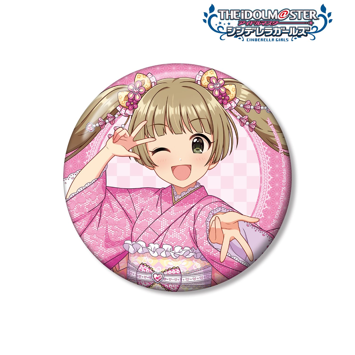 アイドルマスター シンデレラガールズ_描き下ろし 横山千佳 レース着物ver. 100mm缶バッジ