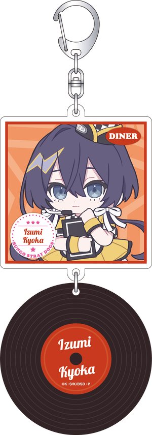 文豪ストレイドッグス_レコード風アクリルキーホルダー／泉鏡花　ぱすてるぽっぷ