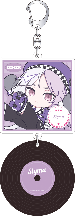 文豪ストレイドッグス_レコード風アクリルキーホルダー／シグマ　ぱすてるぽっぷ