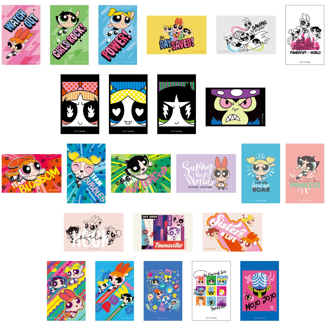 パワーパフガールズ_アートステッカーコレクション　【BOX／12パック入り】