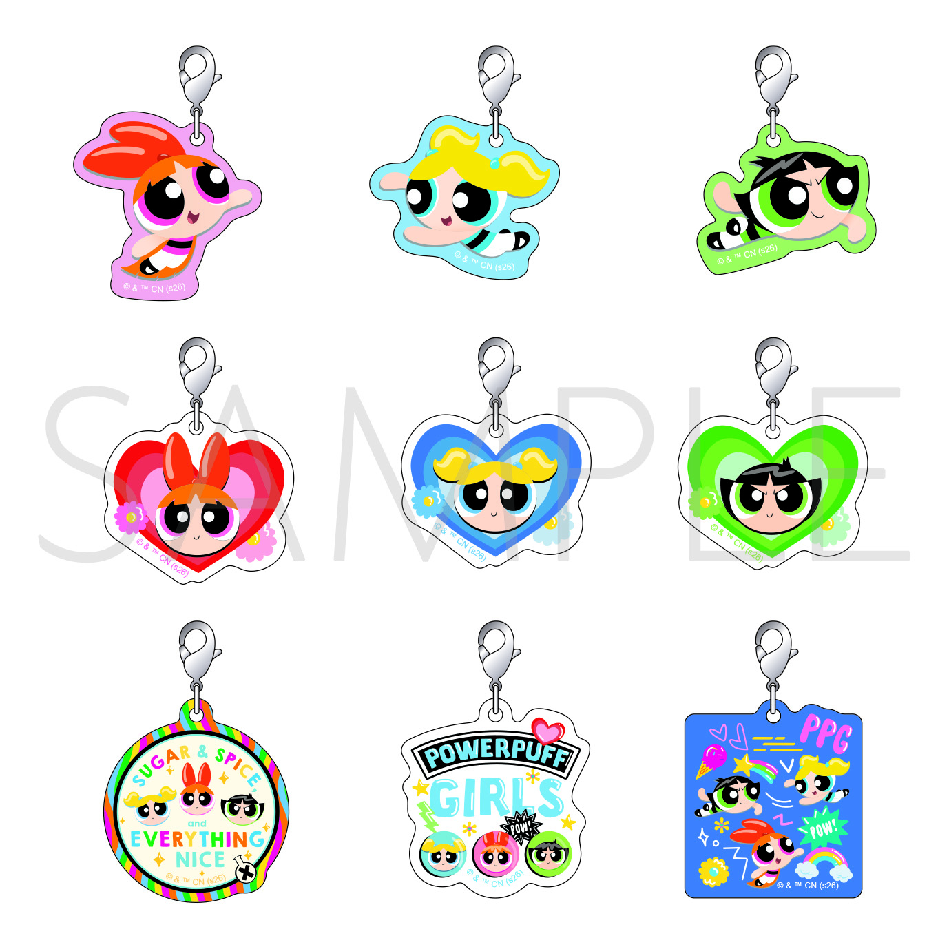 パワーパフガールズ_アクリルチャームコレクション　【BOX／9個入り】