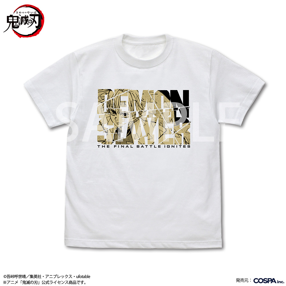 鬼滅の刃_Mサイズ_鬼殺隊士 我妻善逸 Tシャツ/WHITE