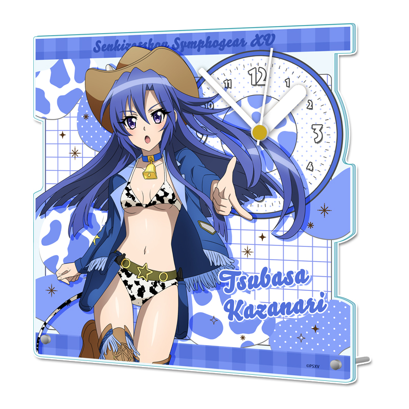 戦姫絶唱シンフォギアXV_描き下ろし アクリル置時計【風鳴 翼】カウガールver.