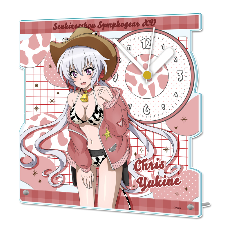 戦姫絶唱シンフォギアXV_描き下ろし アクリル置時計【雪音クリス】カウガールver.