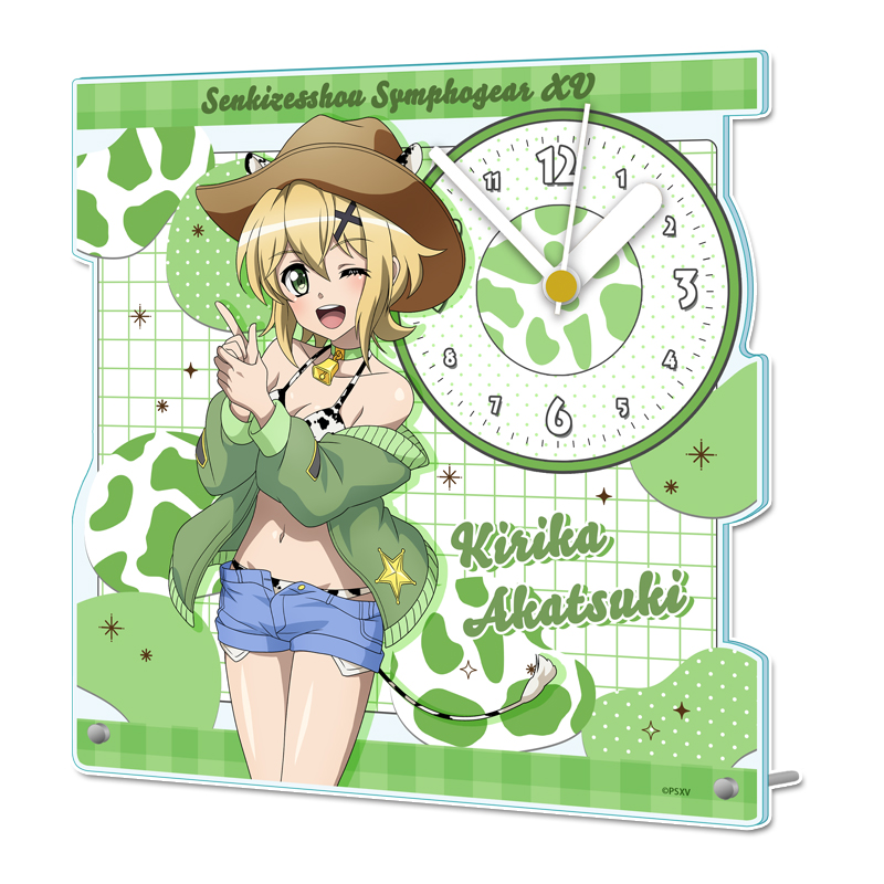 戦姫絶唱シンフォギアXV_描き下ろし アクリル置時計【暁 切歌】カウガールver.
