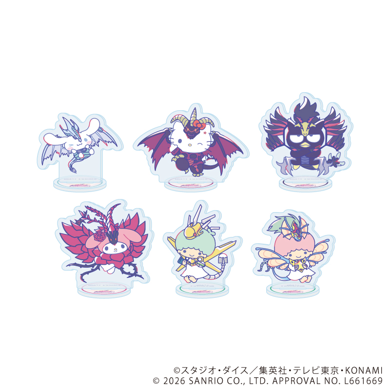 遊☆戯☆王5D's×サンリオキャラクターズ_アクリルぷちスタンド01/コンプリートセット(全6種)(コラボイラスト)【BOX/6個入り】