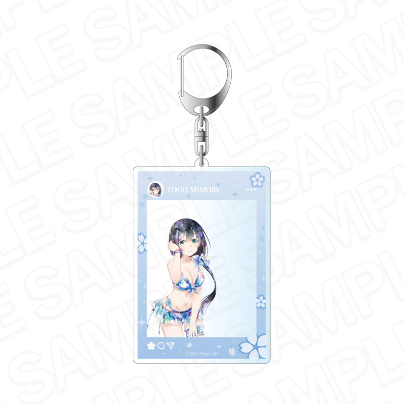 結城友奈は勇者である 大満開の章_SNS風アクリルキーホルダー PALE TONE series 東郷美森 桜水着 ver.